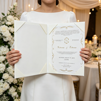 Porte-certificat de mariage A3 A4, texture de papier premium, couverture rigide blanche, cadeau de mariage islamique, invitations de mariage musulmanes