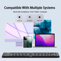 Nouveau clavier sans fil pliable ultra-mince, rechargeable Type-C, compatible multi-appareils, vente en gros usine, Plug & Play