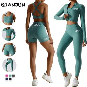 2024 Wholesale Seamless Sportswear Active Wear Sports Bra And Leggings Sets Workout Fitness Wear Yoga Sets For Women