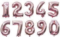 Ballons en aluminium spéciaux de 16 pouces, chiffres de 0 à 9, pour les décorations de fête d'anniversaire des enfants