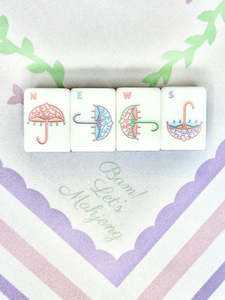 Vibrant <b>Garden</b> Party Themed Luxury American Mahjong <b>Tiles</b> Colorful Floral Engraved Acrylic Durable Mahjong Set Bright Summer - Product Image 5