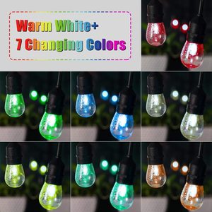 Guirnalda de luces RGB de buena calidad, globo de Patio Vintage de 24 pies y 48 pies con 15 luces solares para decoración de exteriores, cadena de luces de colores - Product Image 4