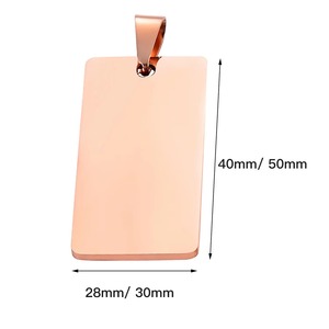 Premium Kalite Paslanmaz Çelik Köpek Kimlik Etiketi Boş Etiketler Kolye Ucu Takılar Klasik 6 Renk - Product Image 2