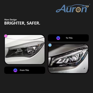 AURON <b>LED</b> <b>Headlight</b> Assembly for Mercedes-Benz C-Class W204 (2011-2014) | OE Style Upgrade DRL 12V New 6000K White Light - Product Image 3