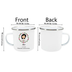 Taza personalizada de chocolate caliente con nombre personalizado, <span class=keywords><strong>tazas</strong></span> de café, <span class=keywords><strong>tazas</strong></span> con asa, favores para niños, regalo de fiesta de primera comunión - Product Image 2