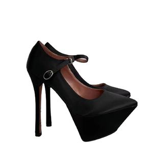 Escarpins à talons aiguilles pour femmes grandes tailles, à bout pointu, avec motifs géométriques et cristaux, de haute qualité pour l'été - Product Image 1