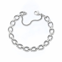 Bracelet simple de style classique en argent sterling 925 pour femmes et hommes, bijoux punk