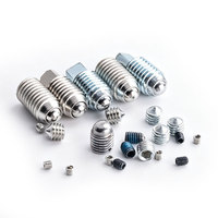 Piston d'indexation à ressort M8 en acier inoxydable, finition zinguée, corps moleté, à fente hexagonale, avec bille, norme DIN913