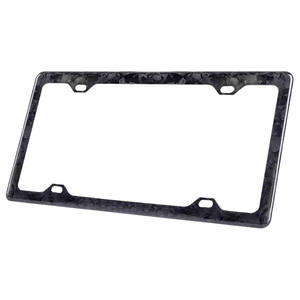 Cadre de plaque d'immatriculation de voiture en Fiber de carbone forgé véritable avec <span class=keywords><strong>4</strong></span> trous minces/support de couverture de plaque d'immatriculation automatique - Product Image 3