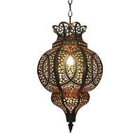 Lámpara Colgante de Techo Estilo Tailandés Árabe Retro de Cobre Personalizada para Dormitorio, Luces de Araña para Villa