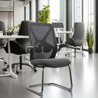 Chaise de bureau ergonomique moderne en tissu avec accoudoirs fixes, pivotante, soutien lombaire réglable, vérin à gaz certifié, alliage d'aluminium