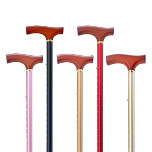 Proveedor de bastón para caminar de Taiwán Aleación de aluminio personalizable y madera Altura ajustable ligera 70,5-96,5 cm Capacidad de carga de 110kg - Product Image 1