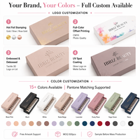 Boîte d'emballage à pression magnétique recyclable rose sur les ongles Boîtes cadeaux en papier rigide avec logo personnalisé