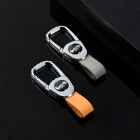Porte-clés classique de haute qualité, porte-clés personnalisé avec logo de marque automobile, accessoires en alliage de zinc, porte-clés de voiture pour homme, porte-clés en cuir pour voiture