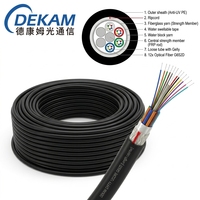 Câble à fibres optiques DEKAM 12 cœurs G652D avec gaine extérieure anti-UV pour poteau de distribution d'énergie pour réseau haut débit ISP
