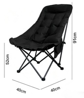 Chaise pliante rembourrée à dossier haut, portable, confortable, légère, durable, pour le camping, la pêche, le parc, la plage, le pique-nique, le jardin, moderne, pour l'extérieur