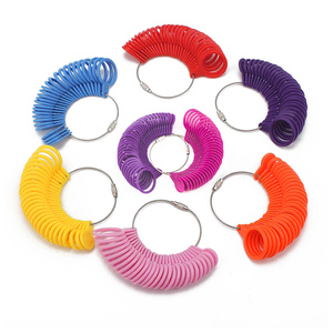 Set di Strumenti per Misurare Anelli HK 1-33, Calibro per Dita in Plastica, Misuratore di Anelli con Filo d'Acciaio, Utensili per Gioielleria - Product Image 1
