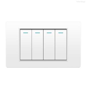 Prise murale universelle standard en panneau PC blanc, interrupteur d'éclairage, prise de bureau - Product Image 4