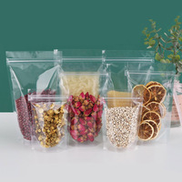 Refermable Ziplock Doypack Stand up Pouch Transparent Transparent Scellé Snack Sac En Plastique Sacs D'emballage Alimentaire avec Fermeture À Glissière