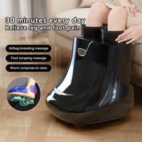 Appareil de massage des pieds électrique en fibre de carbone avec fonctions de chauffage, de vibration et de tapotement Shiatsu