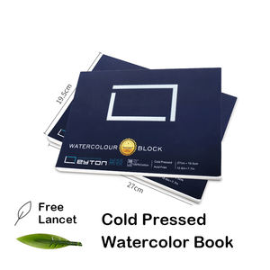 Bloc-notes <span class=keywords><strong>Leyton</strong></span> 350 g/m² 27*19,5 cm pressé à froid 20 feuilles en gros pour étudiants en art papier pur à fibres de coton moyennement grossières LD4020 portable - Product Image 1