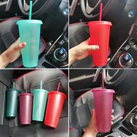 Gobelet isotherme personnalisé grande capacité en PP, réutilisable, qualité alimentaire, sans BPA, avec couvercle, pour thé au lait, boba, bubble tea, camping