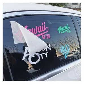 Reflective custom die cut logo anime car body window vinyl transfer sticker outdoor bumper car decals