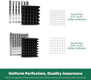 Cortador de Papas Fritas Profesional de 2 Cuchillas, Prensa de Acero Inoxidable para Cocina, Modelo TY-260311-01, de Tendencia para el Hogar - Product Image 4