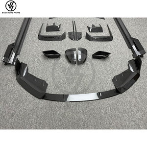 Nouveaux kits de carrosserie MSY Style en fibre de carbone sèche brillante à tissage sergé pour Série 7 G70 2016 : Diffuseur, Spoiler, Coques de rétroviseurs, Jupes latérales - Product Image 4
