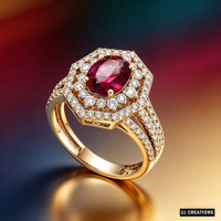 Bague de mariage personnalisée en or massif S925/10K/14K/18K, plaquée or 14 carats, avec pierre précieuse ovale en zircon cultivé en laboratoire, certifiée IGI, taille brillant