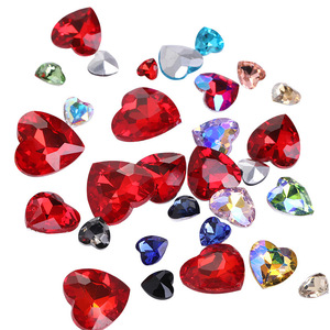 Accesorios de joyería DIY, diamantes de cristal, accesorios de ropa, accesorios hechos a mano, corazones con suela puntiaguda - Product Image 4
