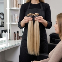 Extensions de cheveux humains 100% Remy brésiliens naturels de qualité supérieure 12A, pré-collées, à pointe en U, avec kératine, lisses, vente en gros