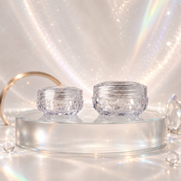 Pot de poudre à ongles scintillante style diamant transparent 3g, mini emballage cosmétique portable en plastique pour poudre à ongles