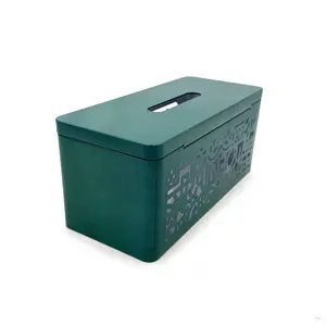 Vente en gros de boîtes en métal exquises emballage extérieur évidé boîtes de conserve pour gâteau de lune cadeau du festival de la mi-automne boîtes en métal en fer