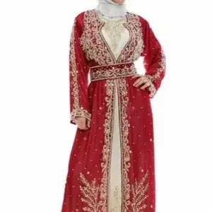 Vestido Abaya de manga longa para mulheres, vestido muçulmano aberto frontal estilo étnico, abaya de melhor qualidade