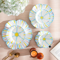 Vaisselle en céramique moderne pour la maison, tasses à café colorées sous glaçure, soucoupes, assiettes et bols à riz