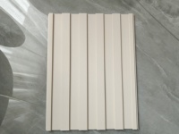 Panel Dinding WPC Putih Matte Beralur Tahan Air, Cladding Dinding Beralur untuk Interior, Latar Belakang TV, Dekorasi Rumah