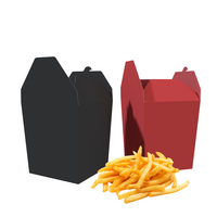 Caja de Embalaje para Alimentos, Papas Fritas, Alitas de Pollo, Nuggets de Pollo Frito, Contenedor de Comida Rápida, Lonchera