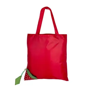 Borsa shopper richiudibile a forma di fragola, gadget personalizzati - Product Image 2