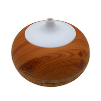 Diffuseur d'huiles essentielles ultrasonique 500 ml, humidificateur à grain de bois avec parfum pour voiture, usage domestique, garantie 1 an, 2,4 MHz, arrêt automatique