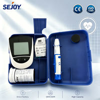 Tiras de prueba de diagnóstico Sejoy, características modernas, kit de glucómetro digital, medidores de glucosa en sangre, monitores