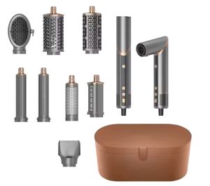 Brosse Sèche-Cheveux Chauffante 5-en-1 à Air Chaud avec Technologie Ionique, Outil de Coiffage à Moteur DC et Diffuseur pour Maison, Hôtel, Camping-Car - Incluant Boucleur et Lisseur - Product Image 2