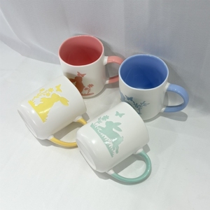 Factory Sale Ceramic Rabbit Cartoon Pattern Stoneware Mug Minimalist Eco-friendly Dishwasher & Microwave Safe - Product Image 3