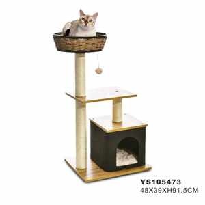 高級ウッドスタイルの猫の家の家具猫の木猫の木のコンドミニアム - Product Image 4