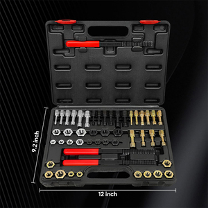 Set Perkakas Pemulih Ulir Master 49-Piece UNC UNF & Metric, Alat Pemulih Ulir Tiup untuk Kotak Peralatan Kendaraan, Set Pembentuk Ulir Master - Product Image 6