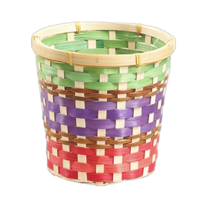 Artesanía de bambú de colores de estilo tradicional de alta calidad, varias cestas diversas para lavandería, cestas diversas de colores - Product Image 1