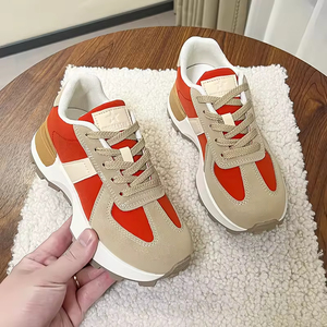 Spring All-match Leisure Thick Bottom Small Waist Senior Running Sneakers Rubber Outsole Walking Style Shoes - Product Image 5