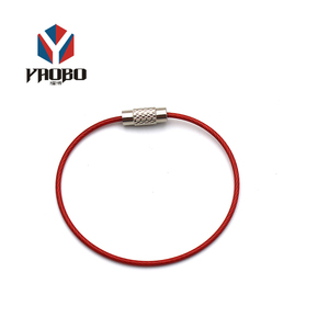 Mới Đến Cáp Không Gỉ Vòng Dây Thép Dây Móc Chìa Khóa Với Vít - Product Image 2