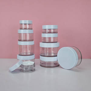 Pot de crème en plastique 1oz 2oz 4oz couvercle rose personnalisé à fond épais vide 250ml 8oz pot en plastique givré - Product Image 6