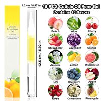 Stylos à Huile pour Cuticules – Hydratation et Soin des Ongles – 15 Parfums Fruité-Plantaire – Stylo Réparateur d'Huile pour Cuticules pour Soin des Ongles